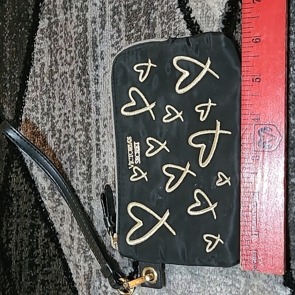 Victoria Secret Signature Black Stripes Make-up Case & Small Pouch - Picture 11 of 16